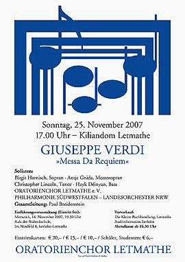 Plakat zum Konzert 2008 in St. Kilian : GLORIA