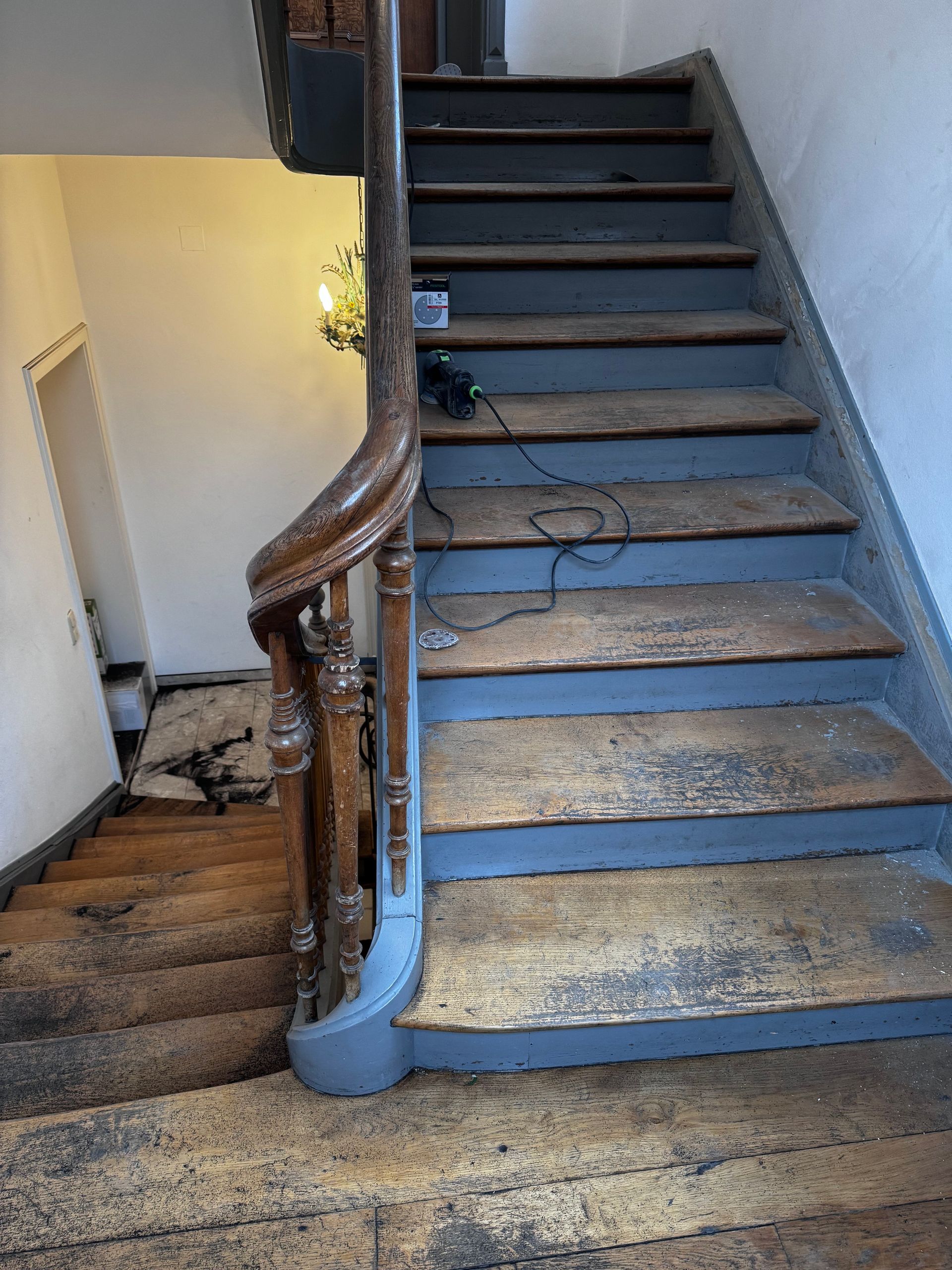 historische Treppe Material schonend Perlen gestrahlt