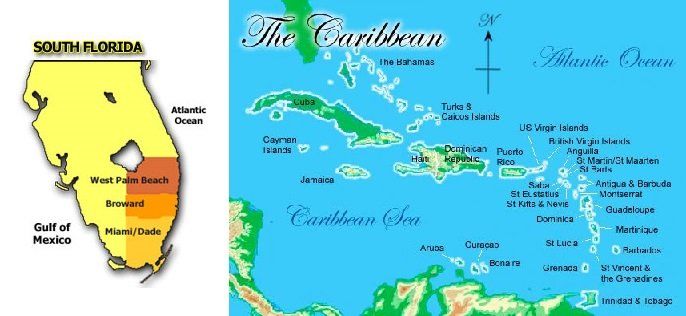 Caribbean Impact Window Map
