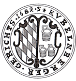 Das Bild zeigt das Wappen des Gerichts Kübelberg von 1682