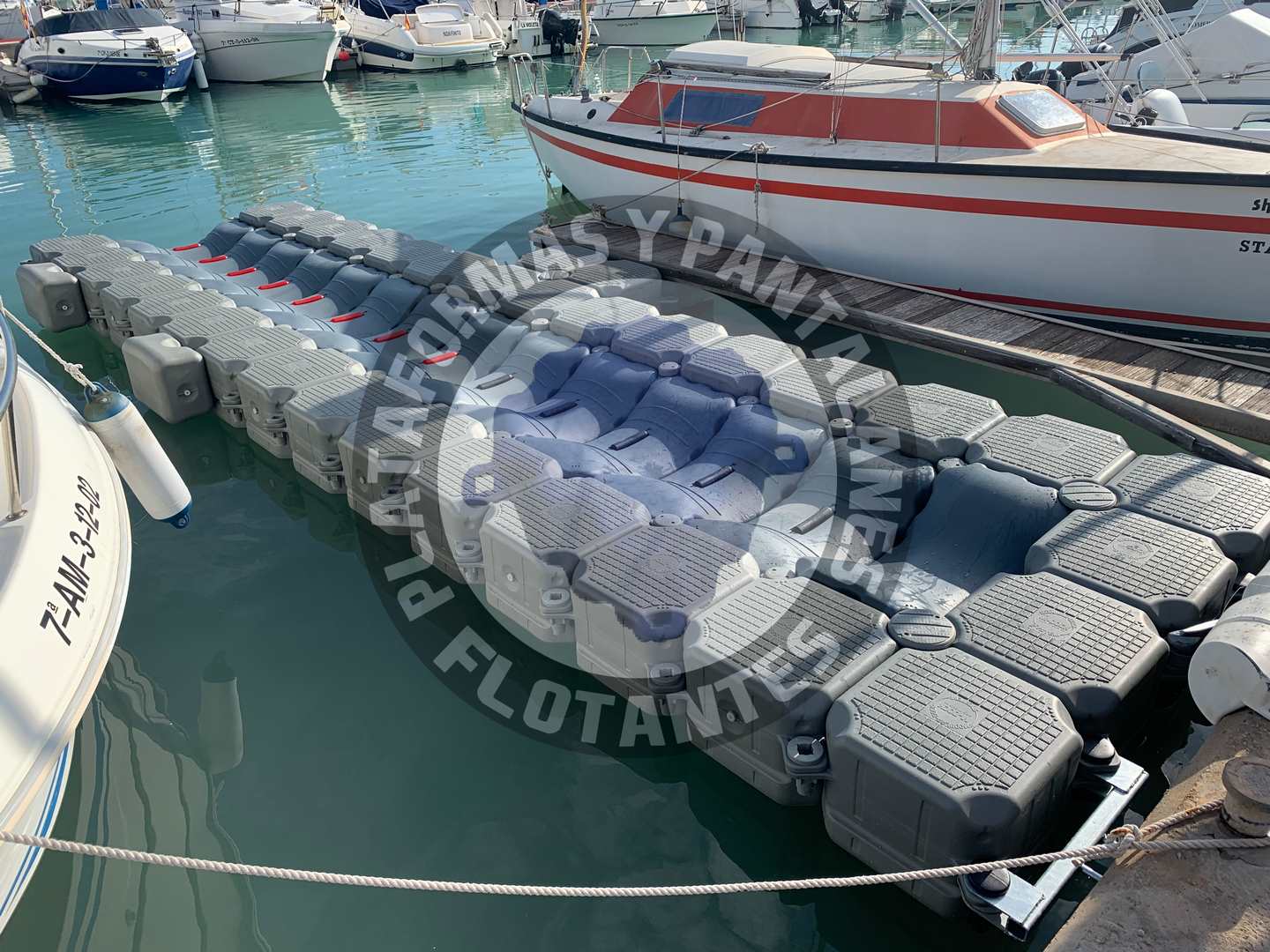 plataforma flotante jet ski