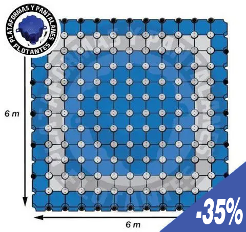 Oferta Plataforma flotante 6 m x 6 m Oferta Plataforma flotante 6 m x 6 m