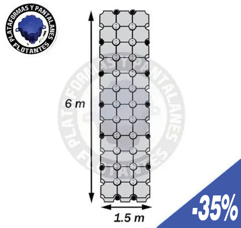 Oferta Pantalán flotante 6 m x 1,5 m Oferta Pantalán flotante 6 m x 1,5 m