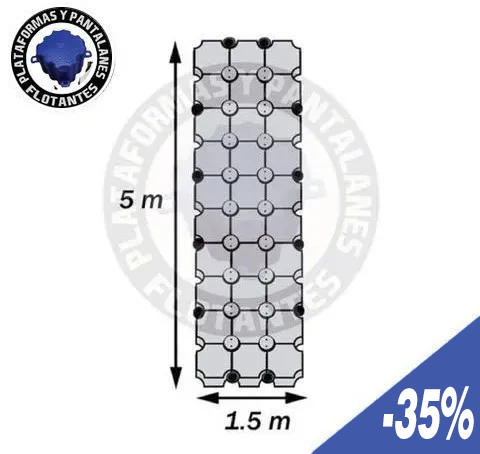 Oferta Pantalán flotante 5 m x 1,5 m Oferta Pantalán flotante 5 m x 1,5 m