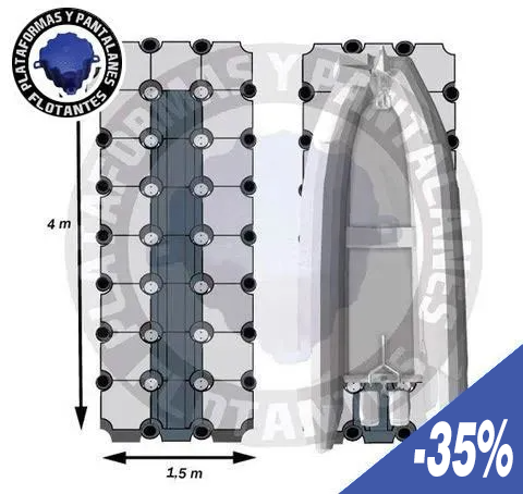 Plateforme de bateau 4 m x 1,5 m Plateforme de bateau 4 m x 1,5 m