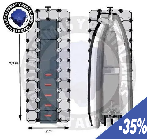 Plateforme de bateau 5,5 m x 2 m Plateforme de bateau 5,5 m x 2 m
