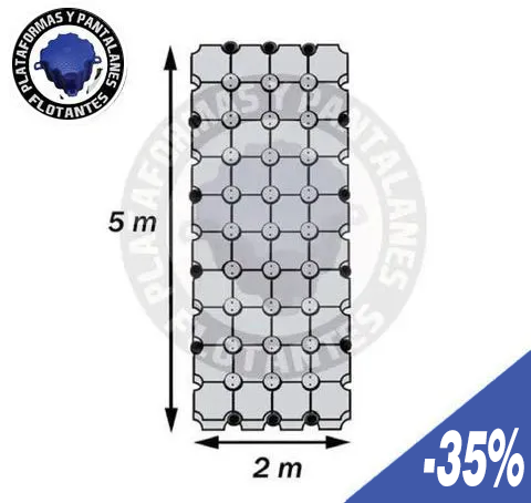 Oferta Pantalán flotante 5 m x 2 m Oferta Pantalán flotante 5 m x 2 m