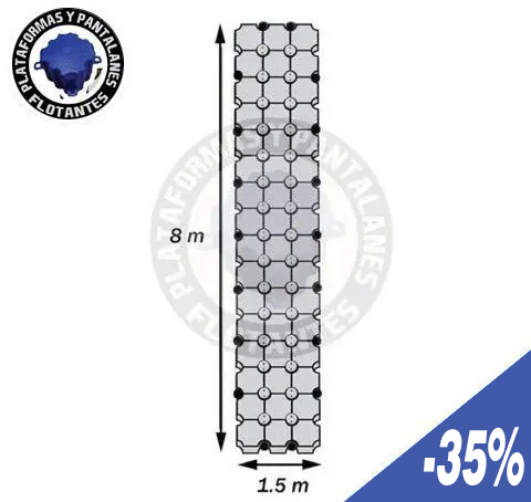 Oferta Pantalán flotante 8 m x 1,5 m Oferta Pantalán flotante 8 m x 1,5 m
