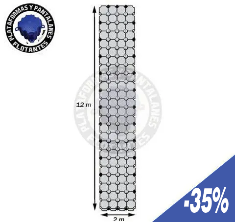 Oferta Pantalán flotante 12 m x 2 m Oferta Pantalán flotante 12 m x 2 m