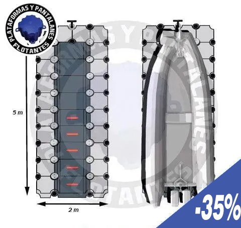 Plateforme de bateau 5 m x 2 m Plateforme de bateau 5 m x 2 m