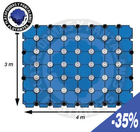 Oferta  Plataforma flotante 3 m x 4 m Oferta  Plataforma flotante 3 m x 4 m