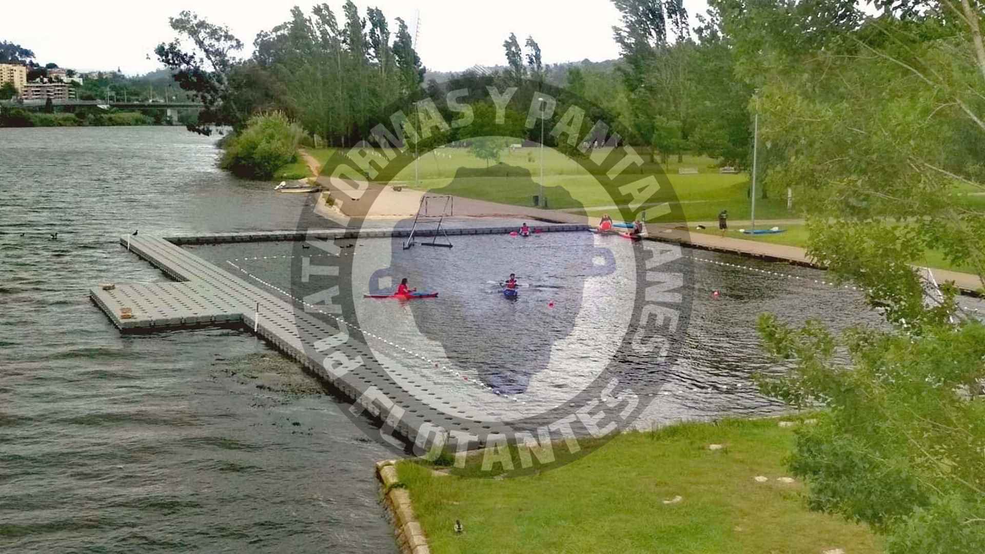 Pantalan flotante actividad deportivas