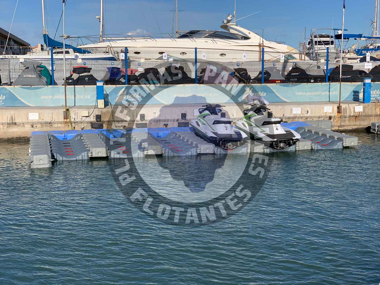 plataforma flotante moto