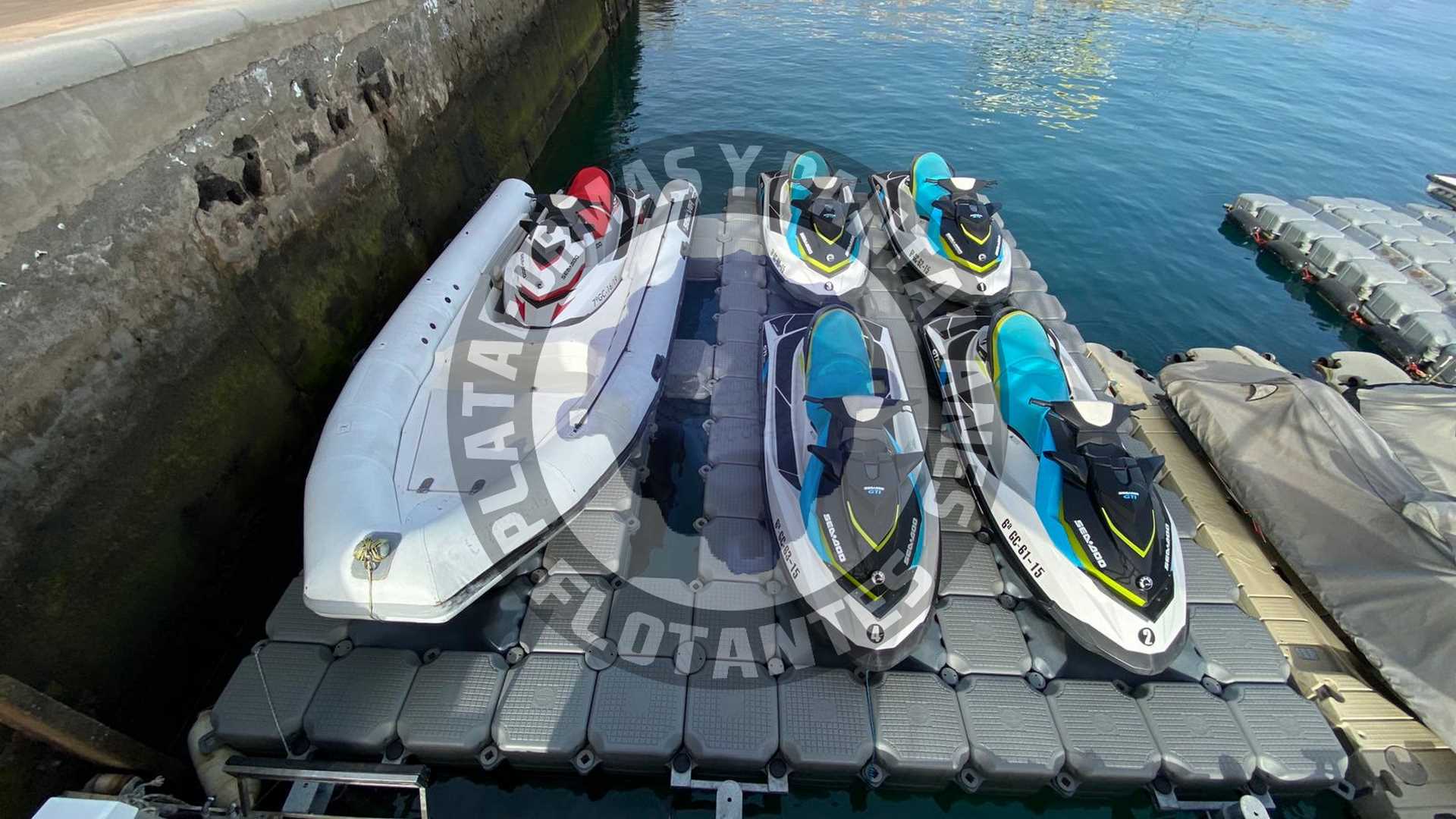 pantalan flotante para motos