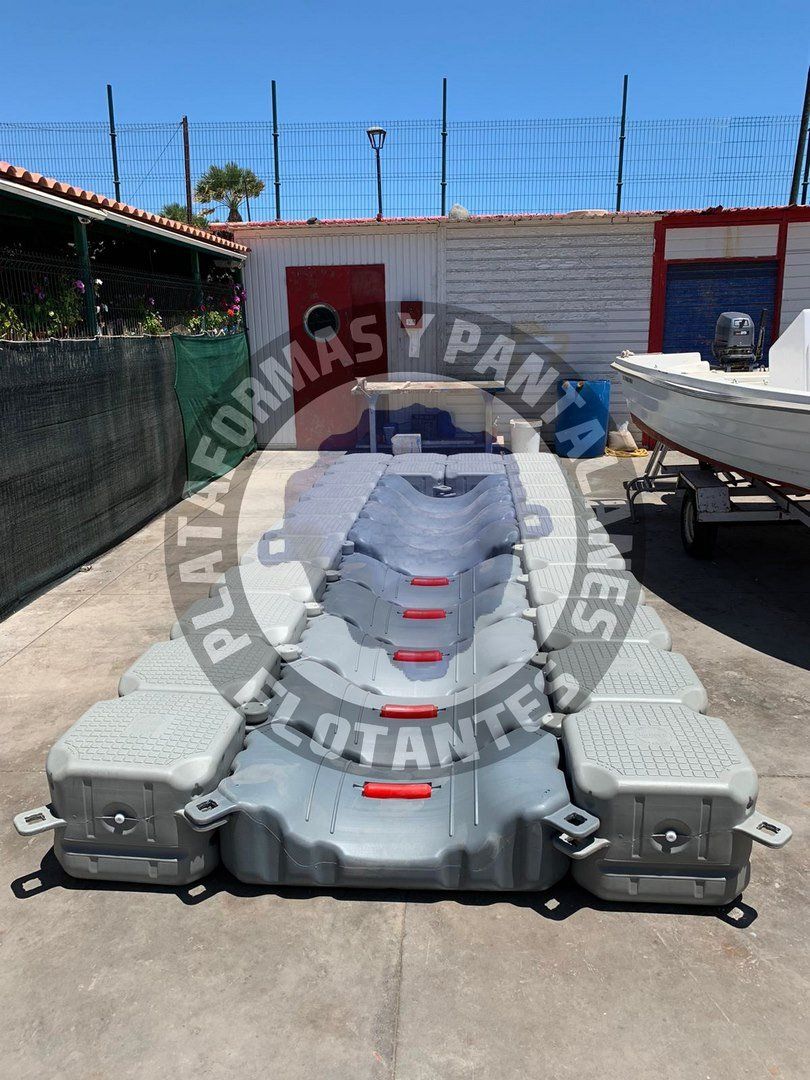 plataforma flotante con rodillos m-dock