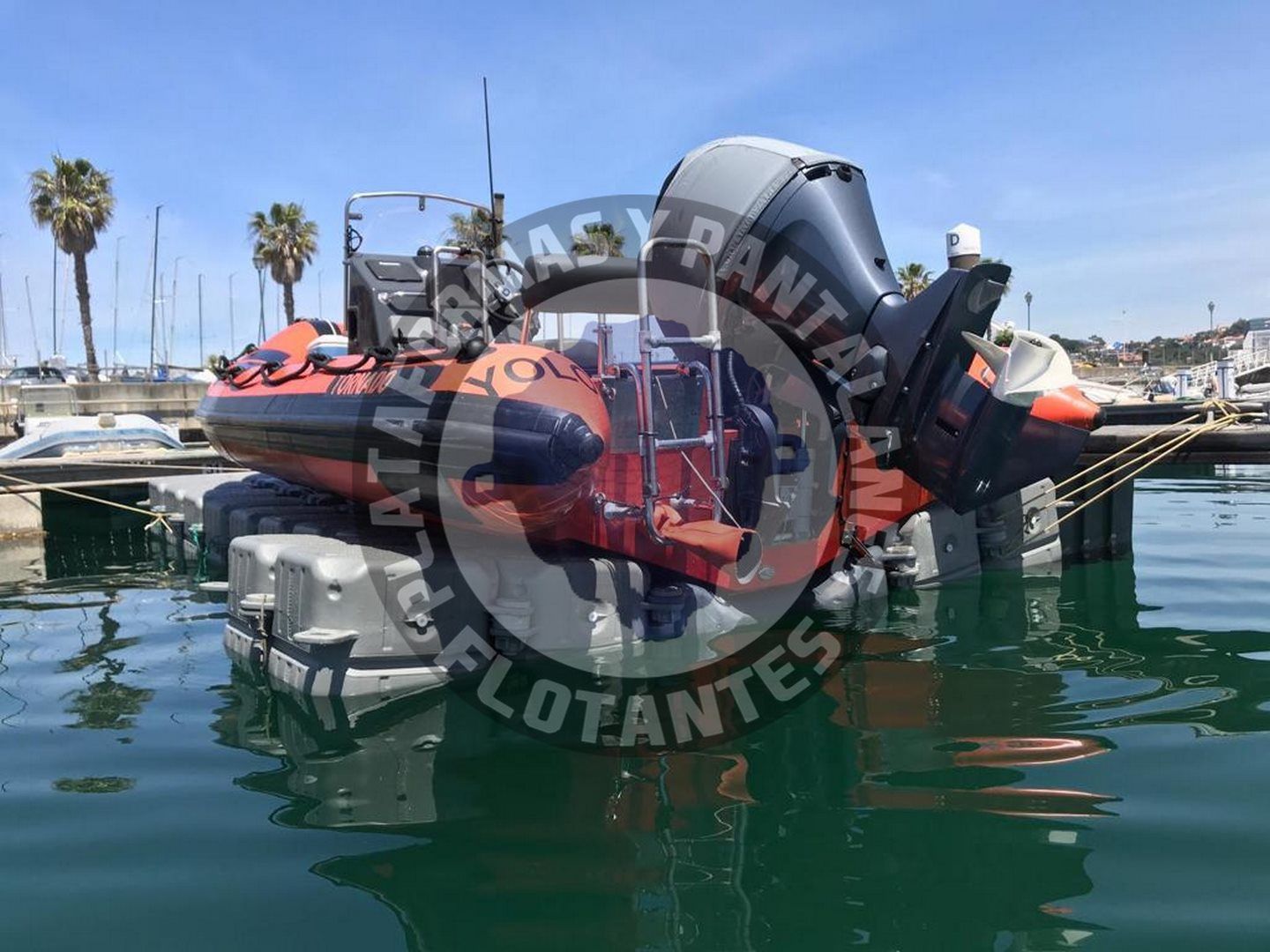 ponton flotante para embarcacion