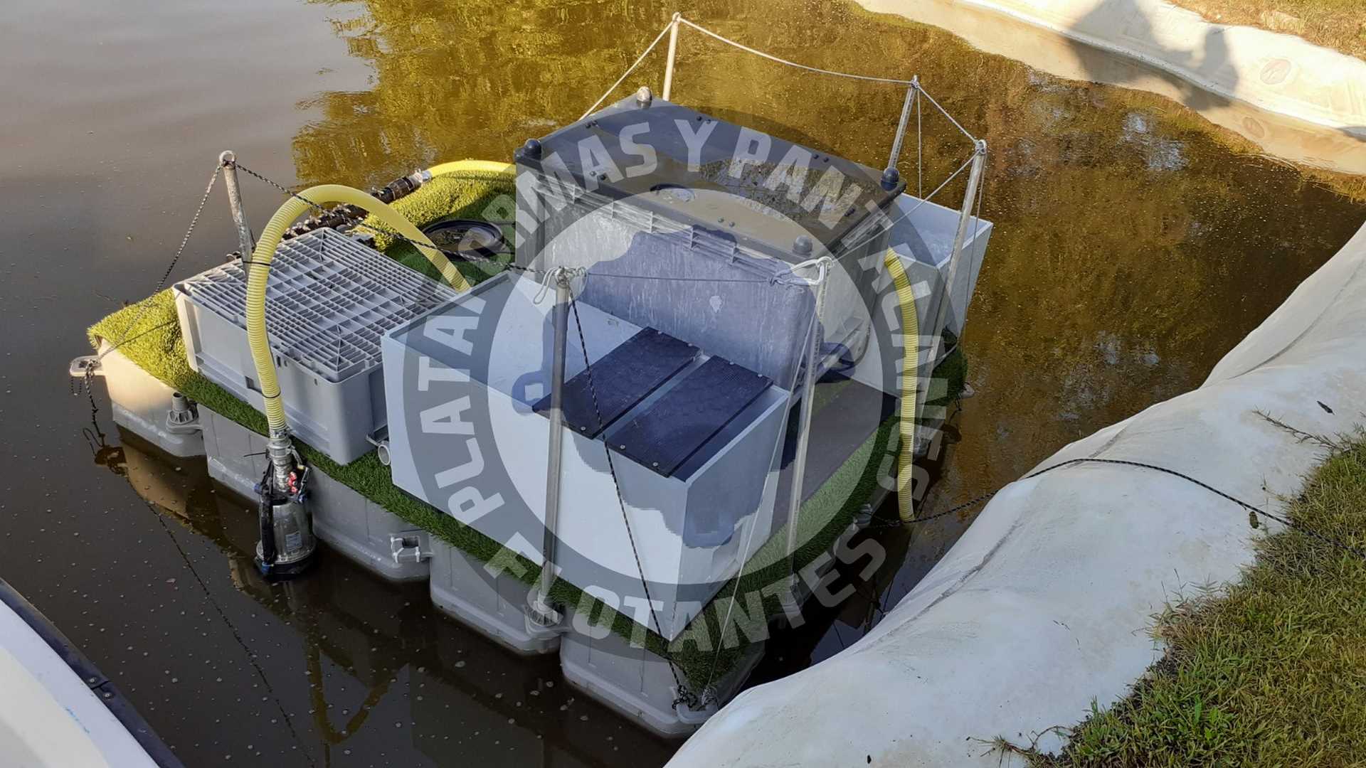 Estructura flotante de trabajo