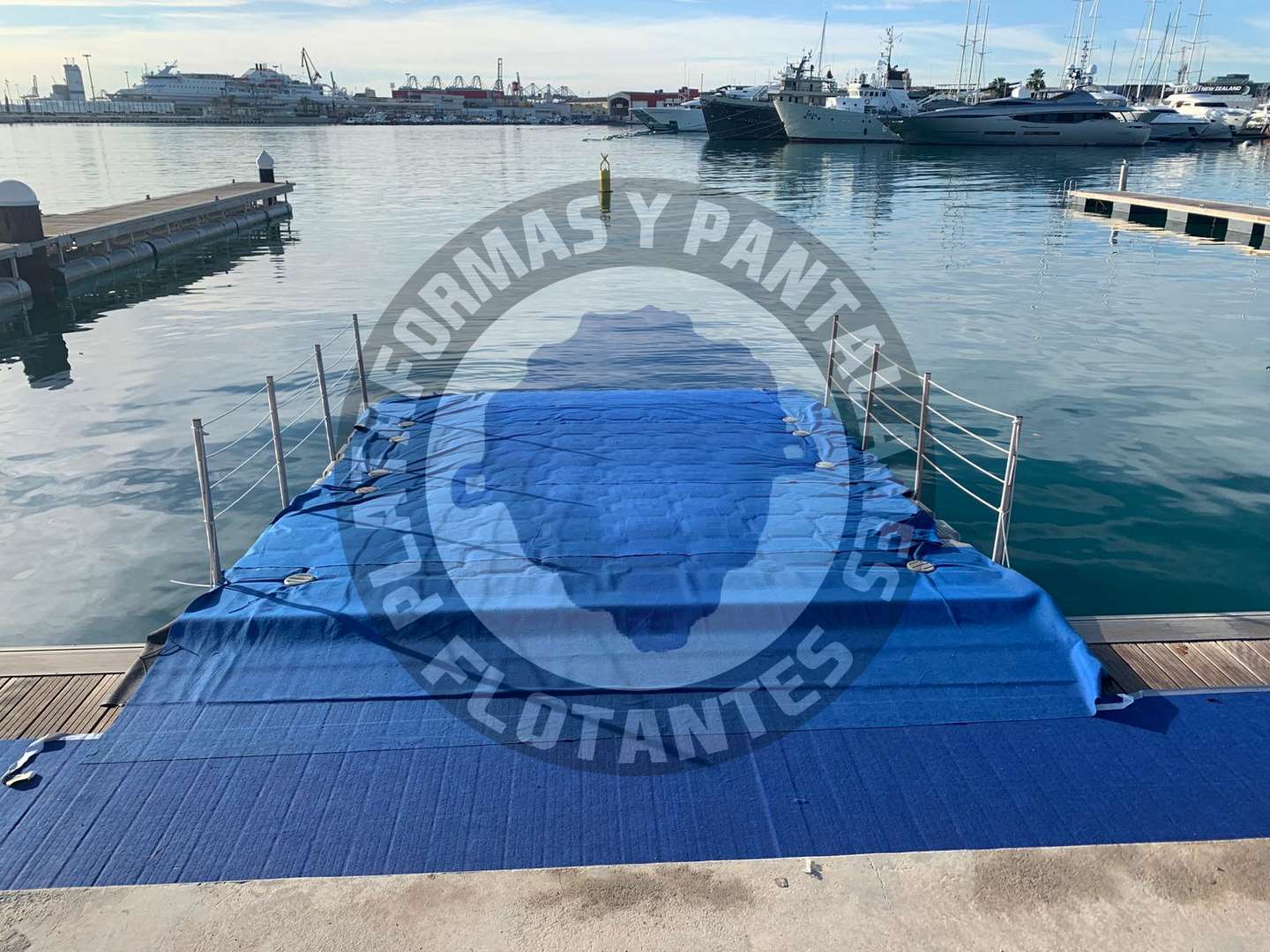 Rampa flotante de cubos