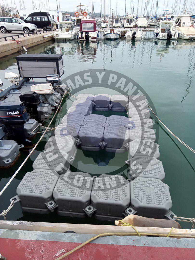 estructura flotante de trabajo