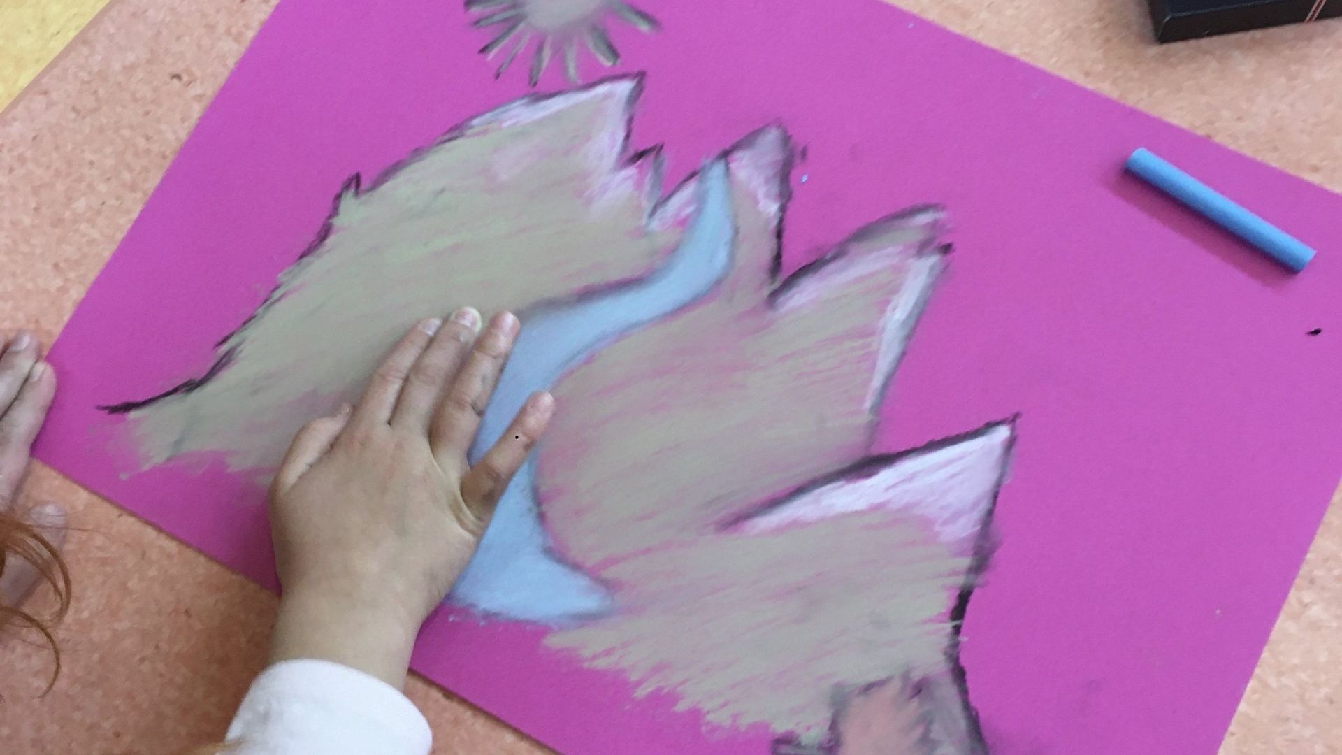 Kinderzeichnung Berge