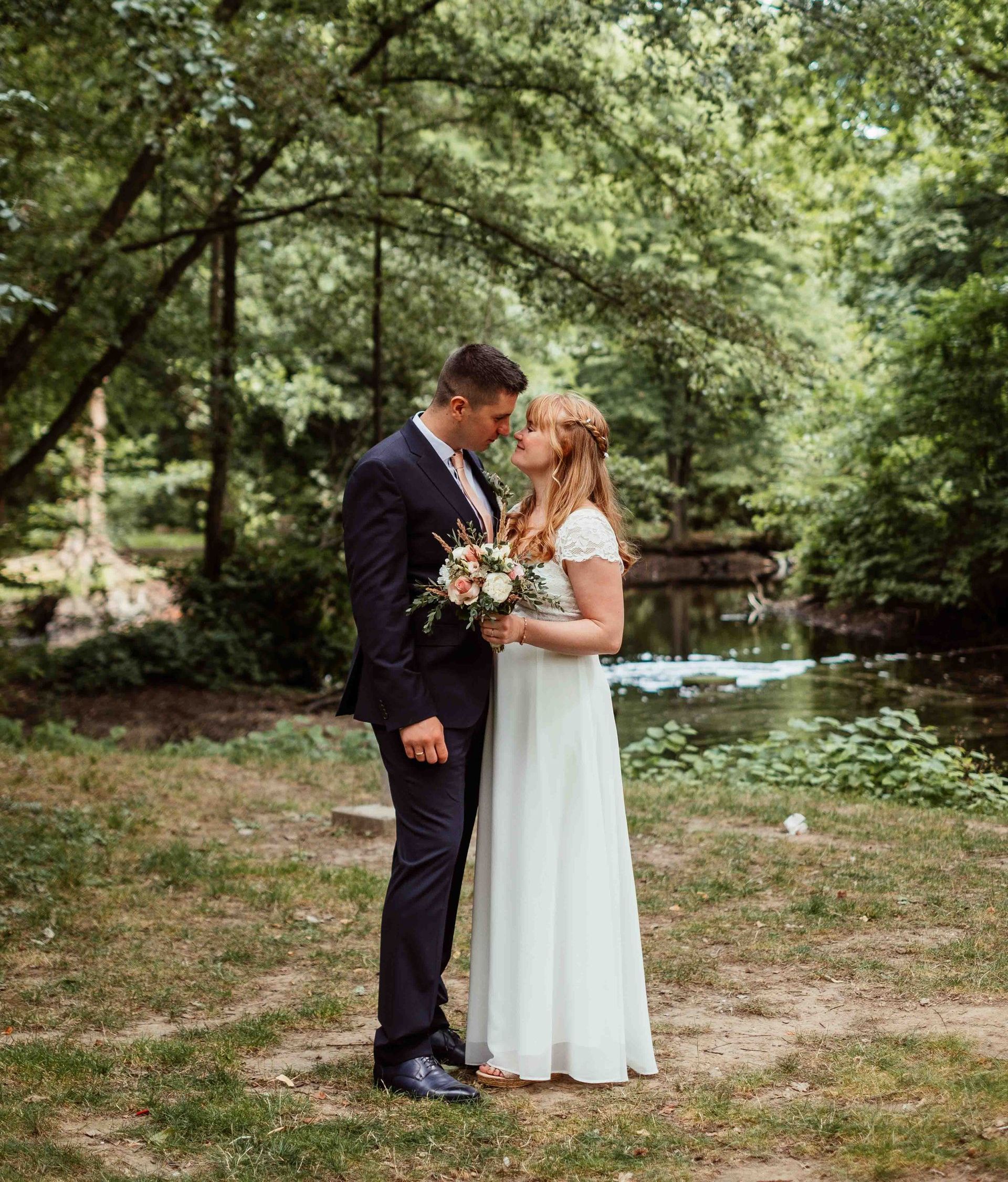 Hochzeitspaar, Paarfotos, Park