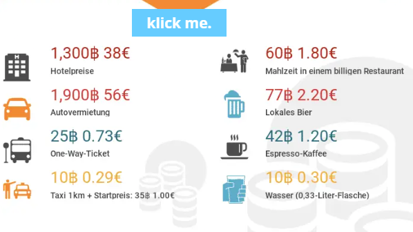 Beispielpreise Thailand Beispielpreise Thailand