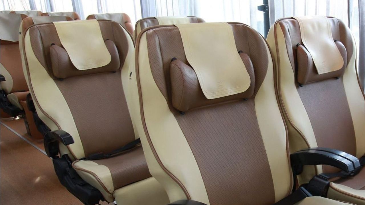 Inside of a bus in Chiang Rai Inside of a bus in Chiang Rai