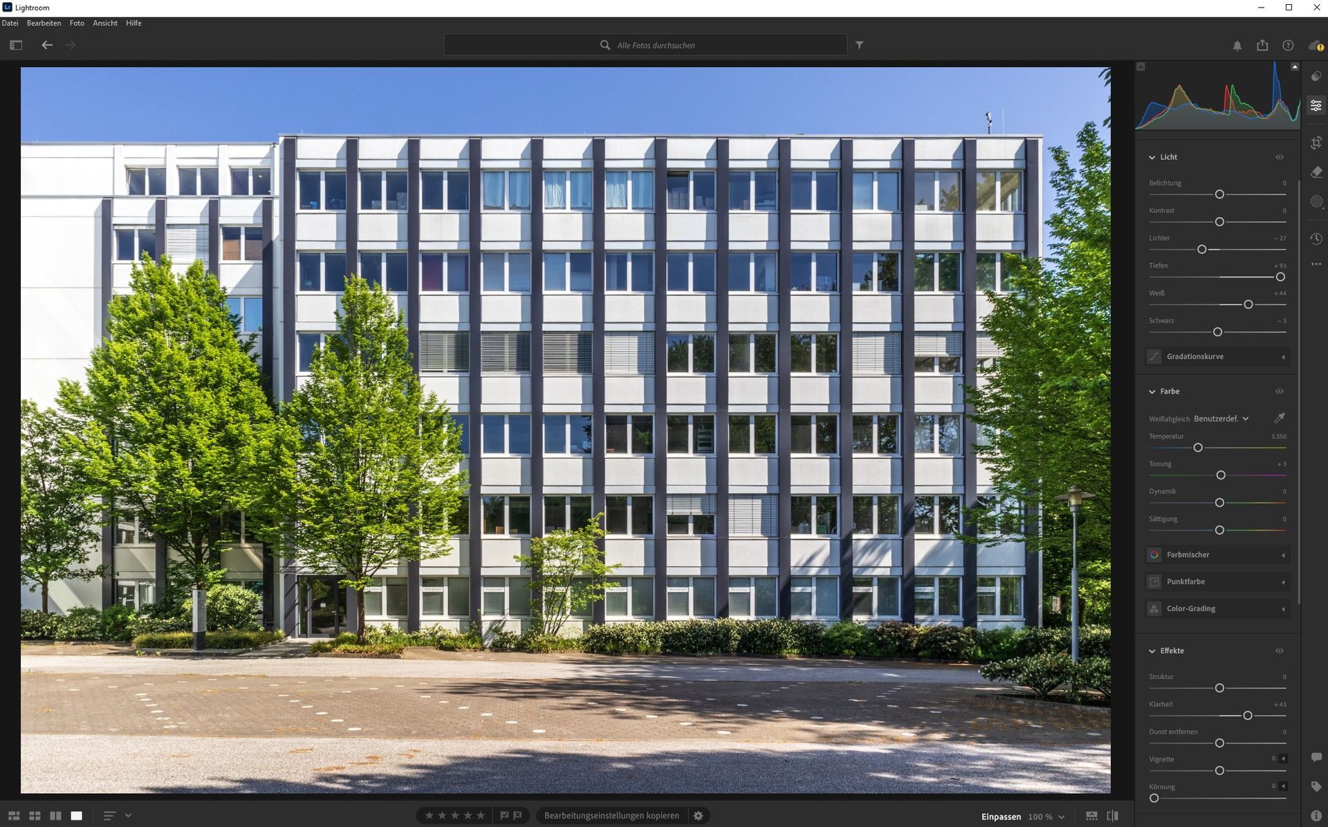Sorgfältig nachbearbeitetes Immobilienfoto eines professionellen Immobilienfotografen
