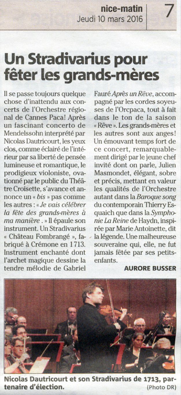 Nicolas Dautricourt et le Stradivarius