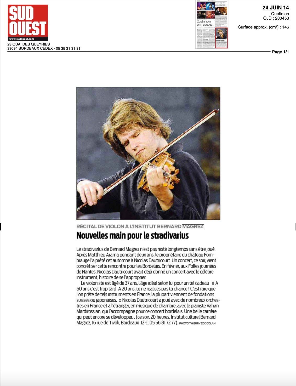 Nicolas Dautricourt et le Stradivarius