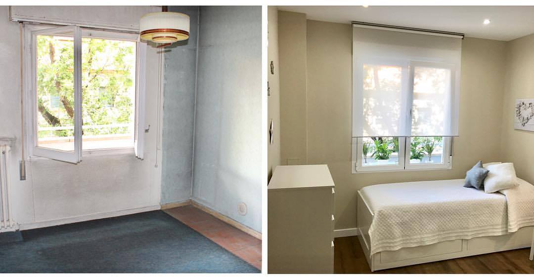 Antes y después de una transformación de dormitorio juvenil Antes y despues de una transformación de dormitorio juvenil