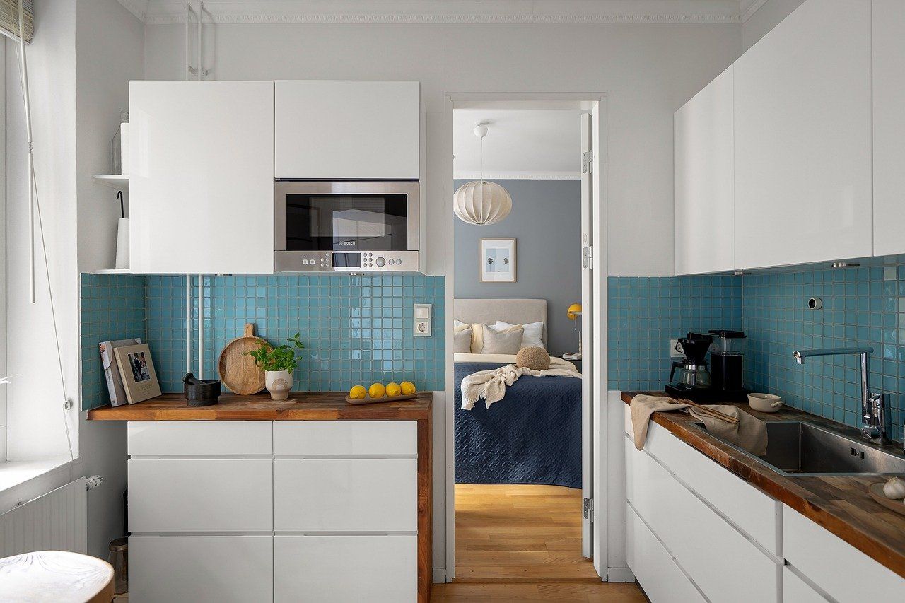 salpicadero con azulejos hidráulicos