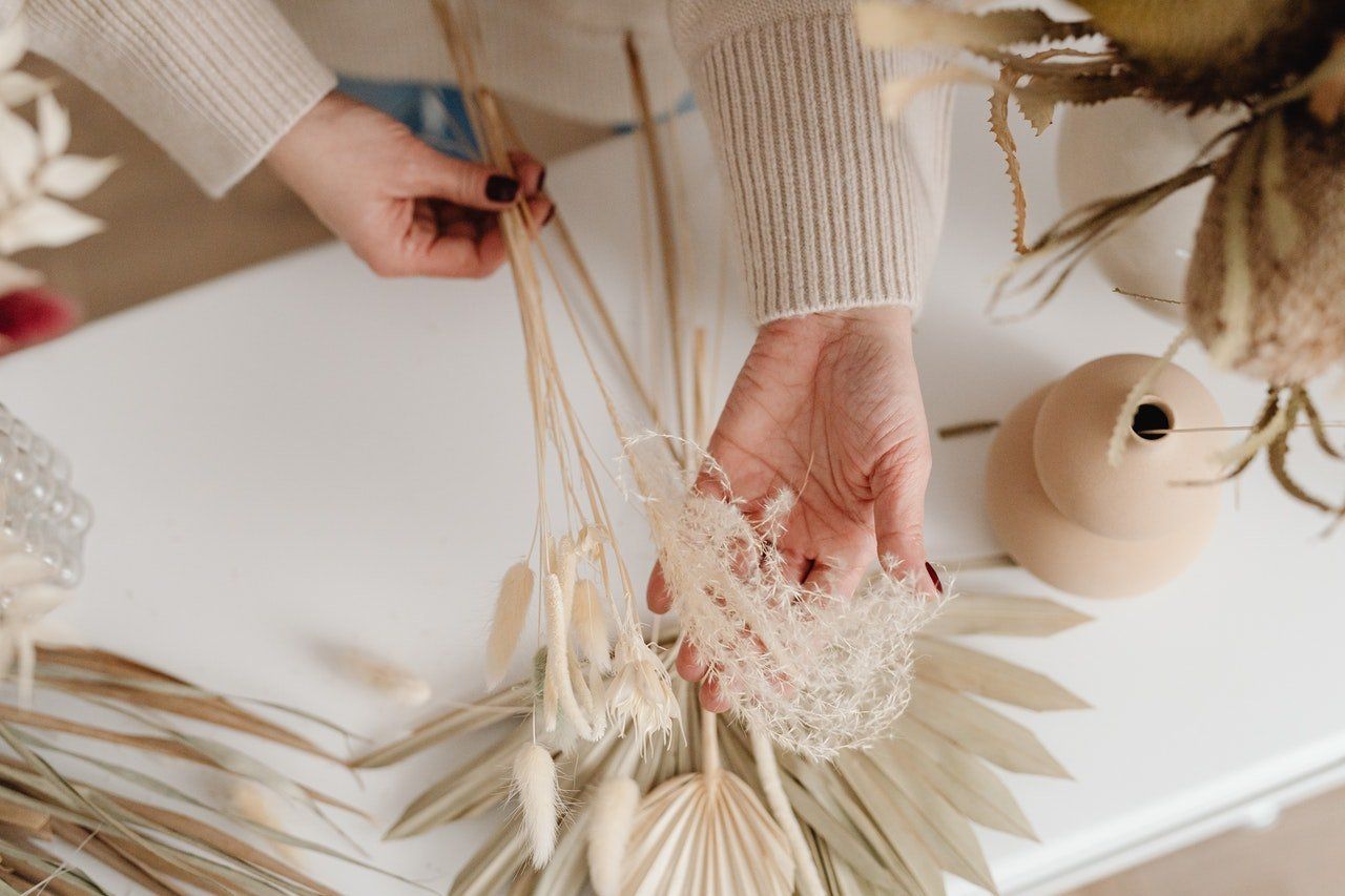 Decorar con flores secas