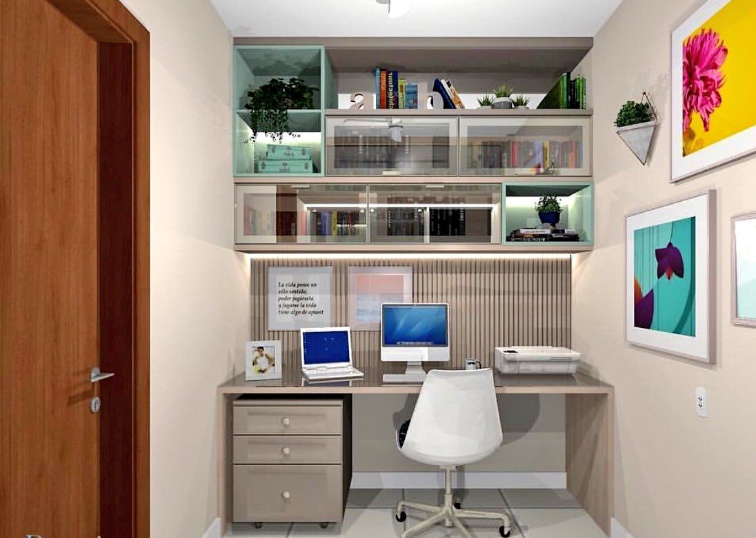 Escritorio en habitación independiente. Inspiración al Cuadrado Escritorio en habitación independiente. Inspiración al Cuadrado