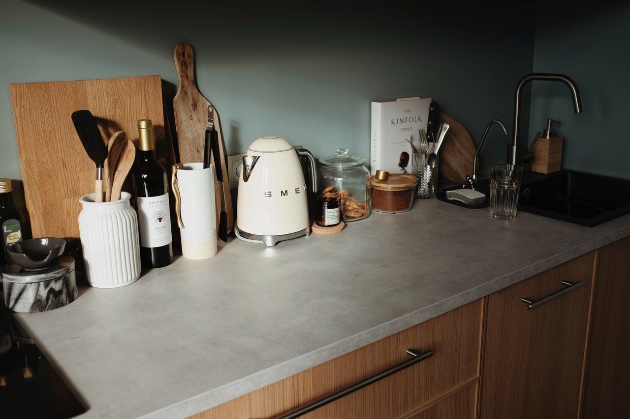 Encimera de cocina en microcemento Encimera de cocina en microcemento