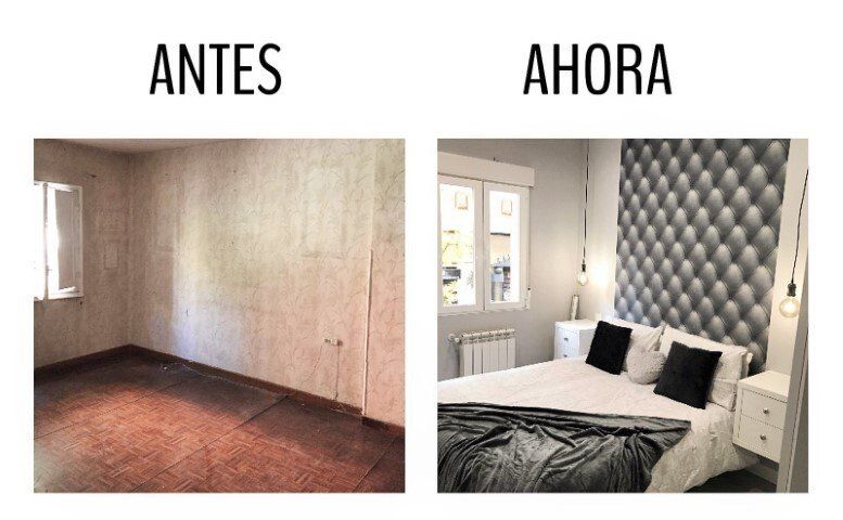 Reforma de dormitorio - Antes y después - Inspiración al Cuadrado Reforma de dormitorio - Antes y despues - Inspiracion al Cuadrado