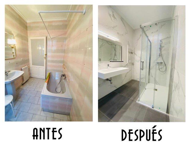 Al reformar el baño es probable encontrar amianto Antes y despues reforma de baño por Inspiracion al Cuadrado