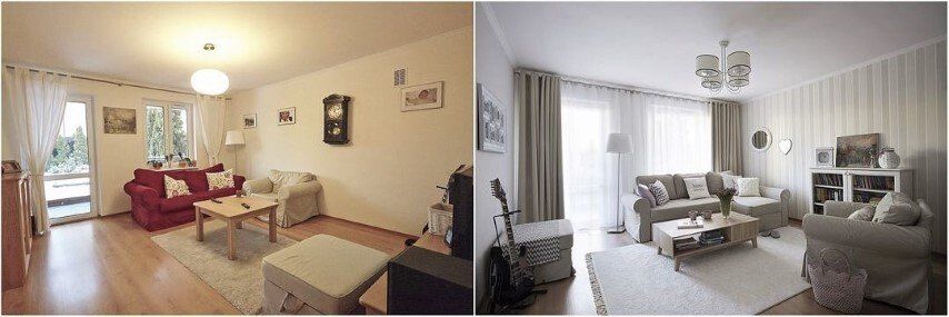 Reforma de salon - Antes y despues