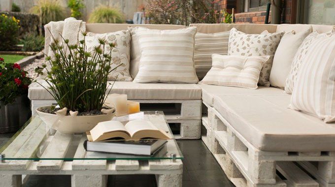 Muebles de jardin recilados de pallets de madera