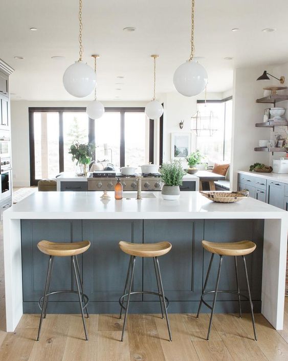 Cocina abierta con isla Cocina abierta con isla