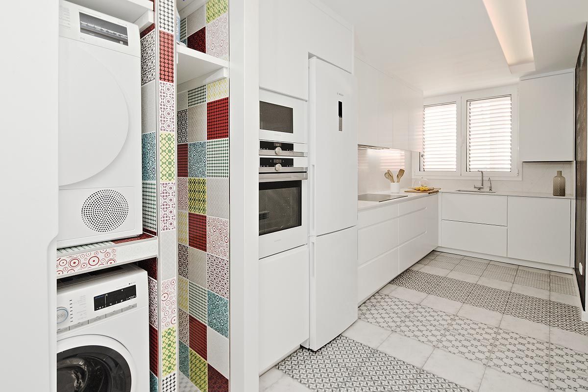 Cocina con lavadero integrado