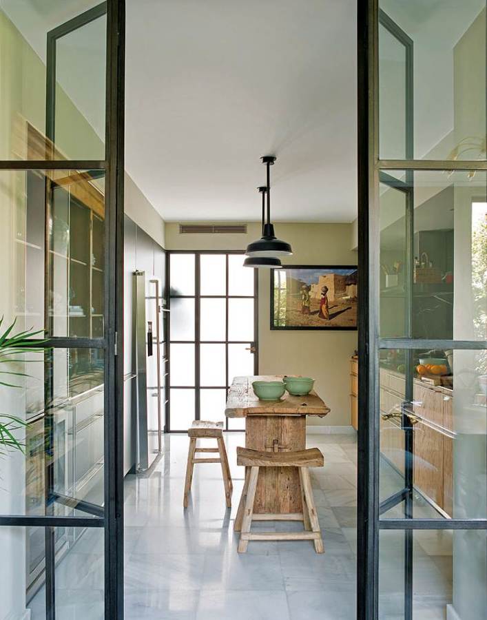 Cocina independiente con cristalera Cocina independiente con cristalera