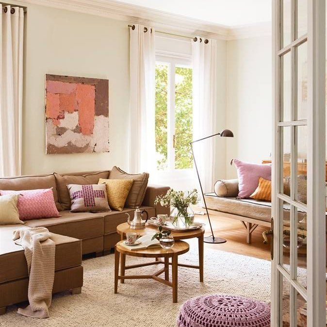 Textiles para decorar el salón