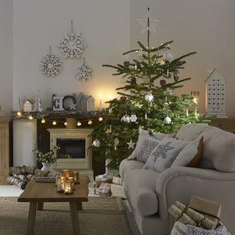 Tendencia de decoración navideña en estilo rural natural Tendencia decoración navideña en estilo rural natural