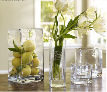 Jarrones para decorar con fruta
