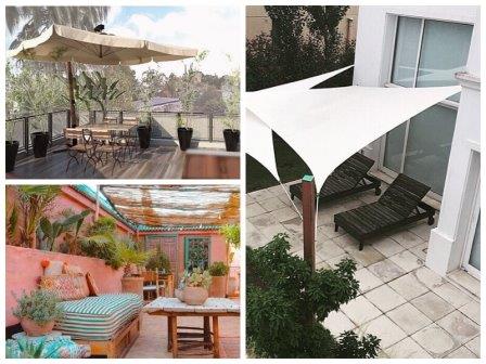 Toldo, sombrilla, pérgola para terraza en verano