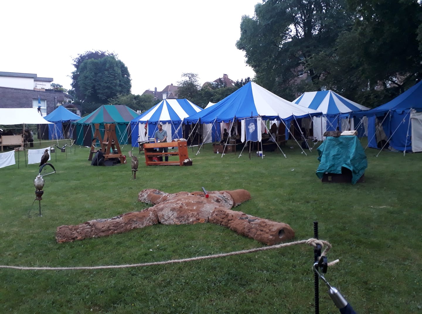 Jagdlager Mittelalter mit Falknerei