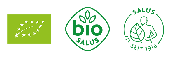 EU Bio Logo Bio Salus Logo Salus Blatt Logo
