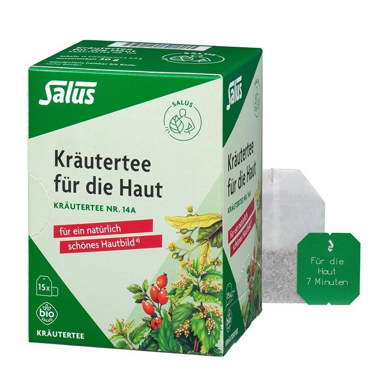 Kräutertee für die Haut, Bio Packung mit Teebeutel