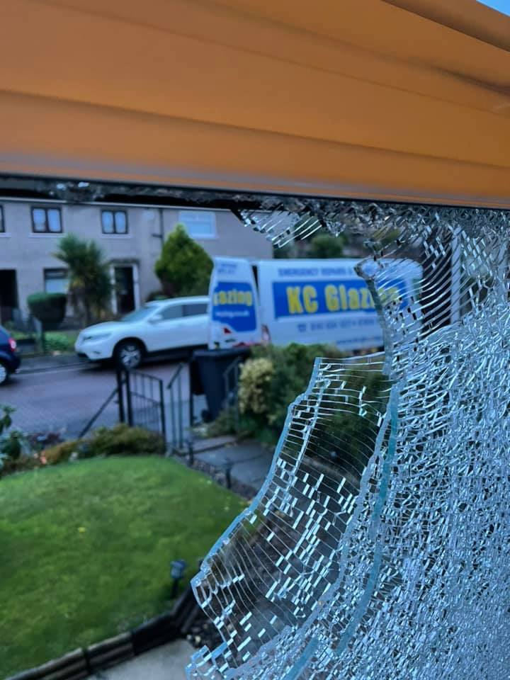 KC Glazing smashed single pane repair